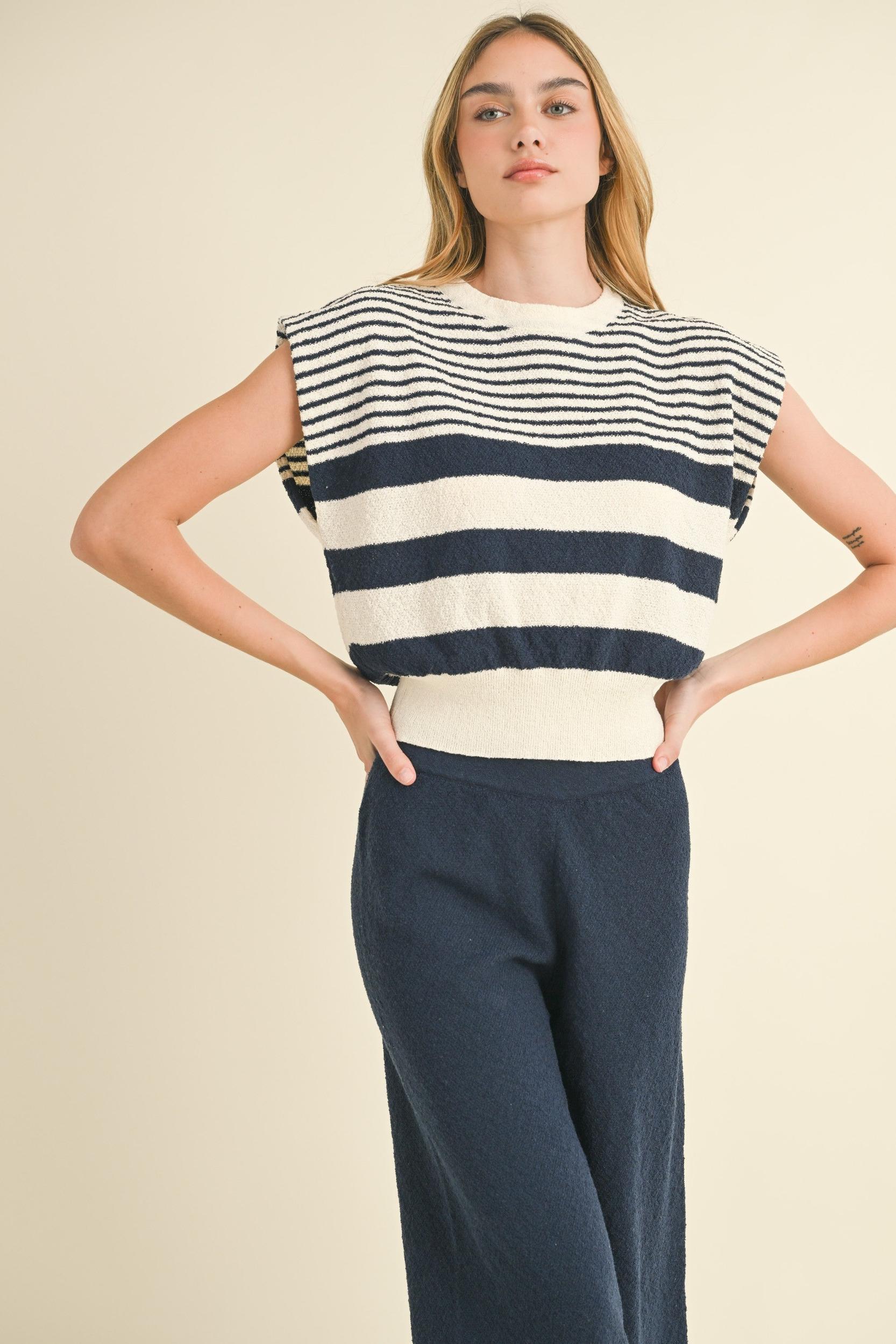 Stripe Knitted Top Product Image