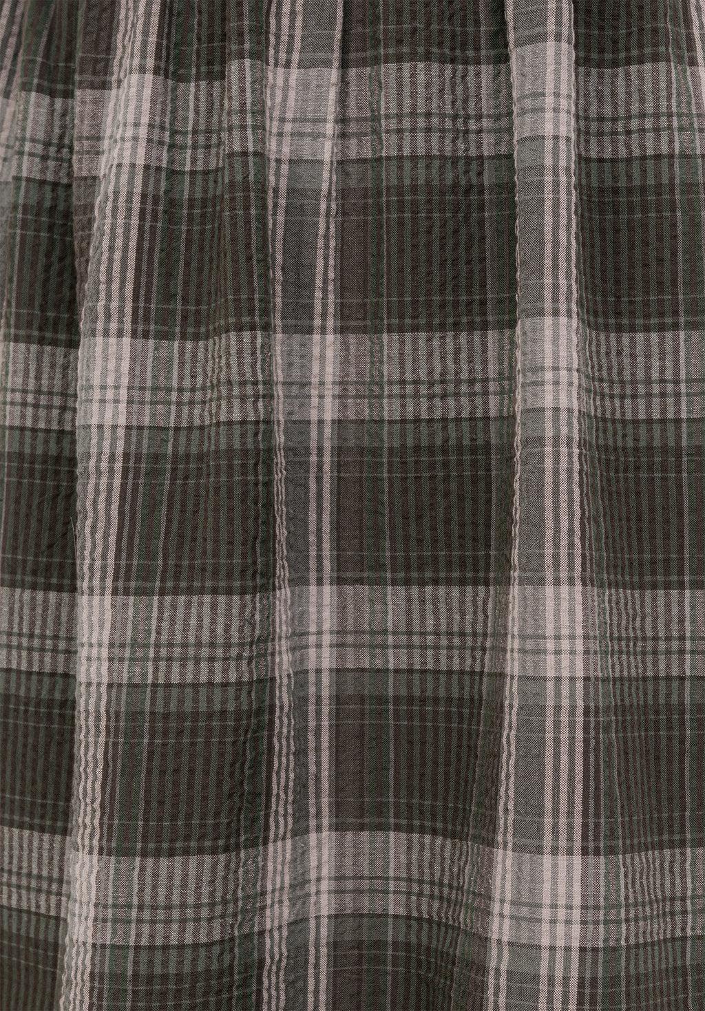 Clara Cotton Check Sleeveless Tiered Smock Midi Dress Product Image