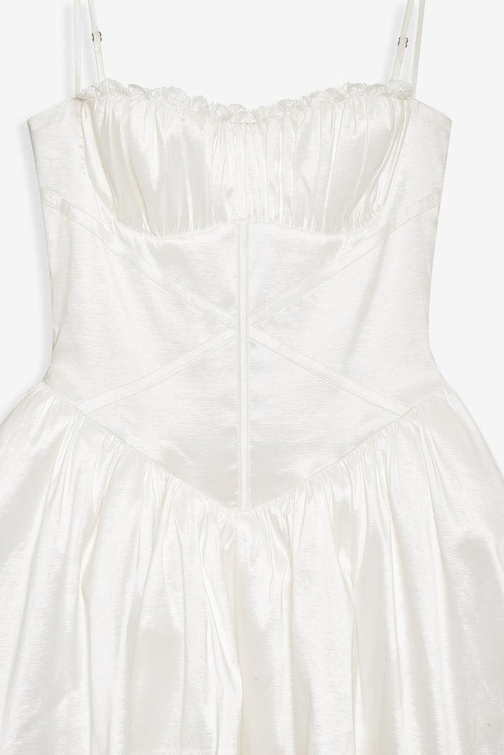 Evelyn Mini Dress — White Product Image