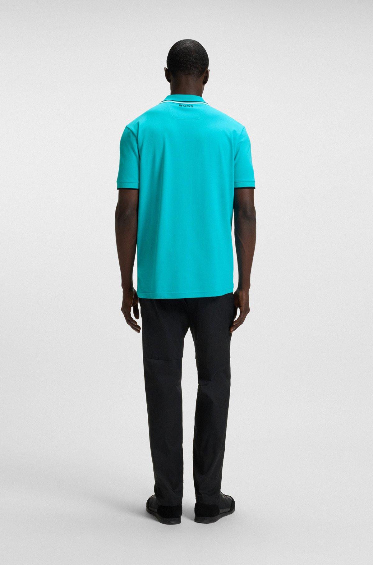 Polo shirt with contrast logos Product Image