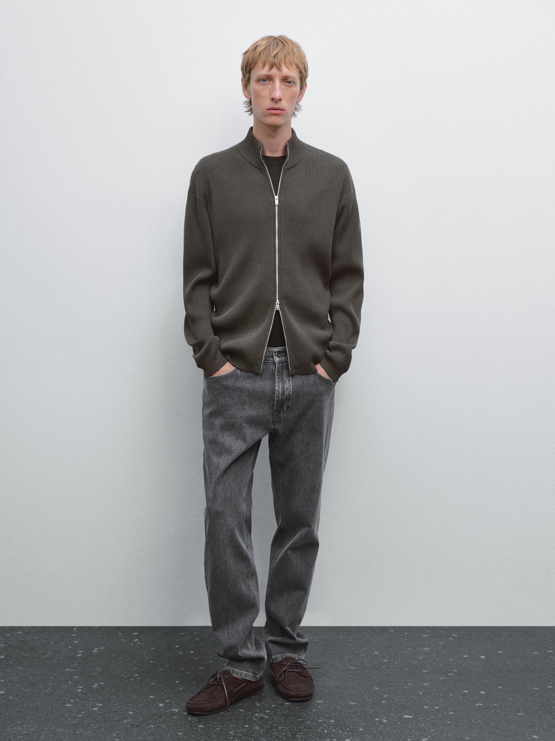 100% cotton zip cardigan Product Image