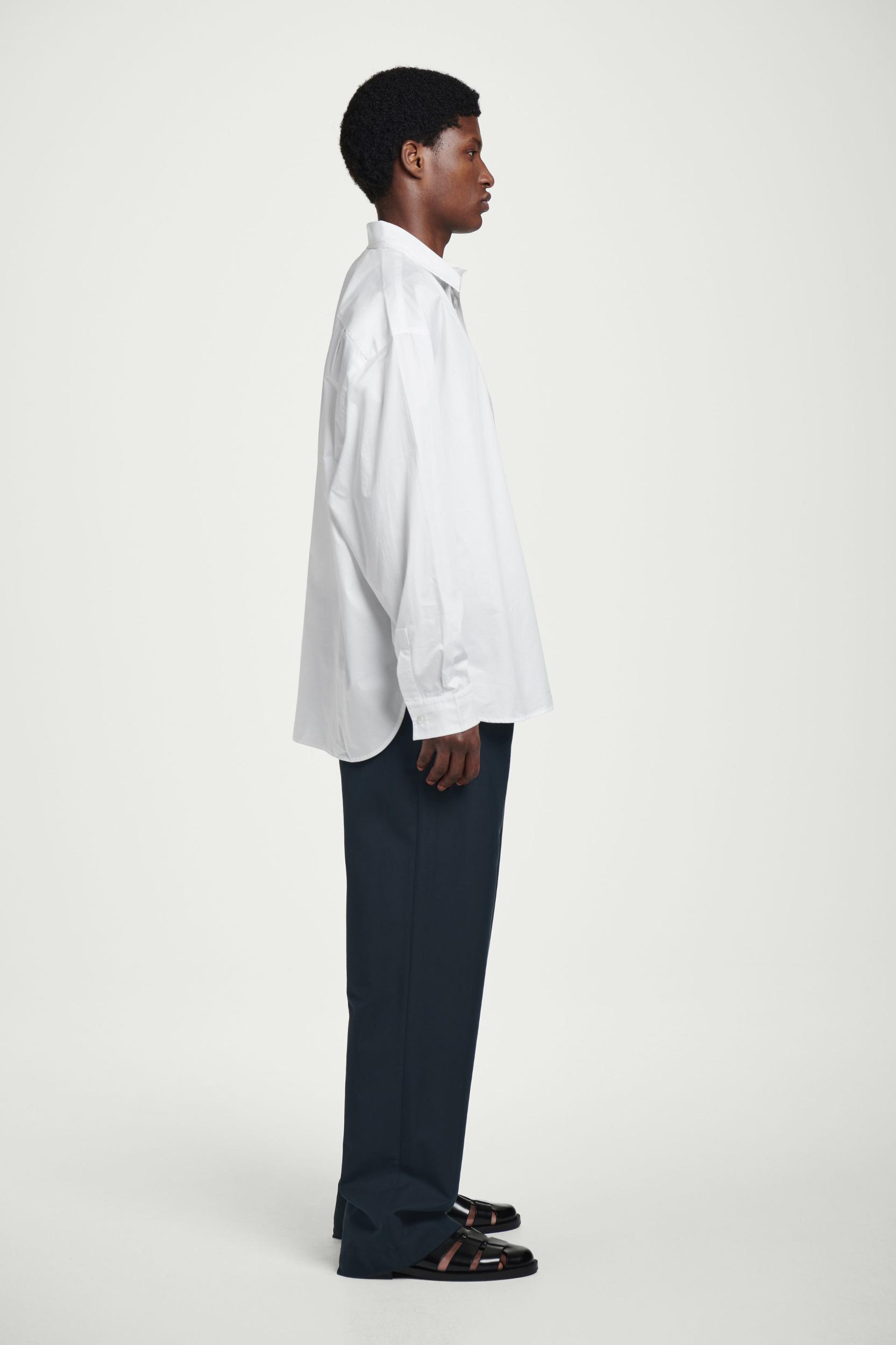 WIDE OVERSIZED COTTON OXFORD SHIRT Product Image
