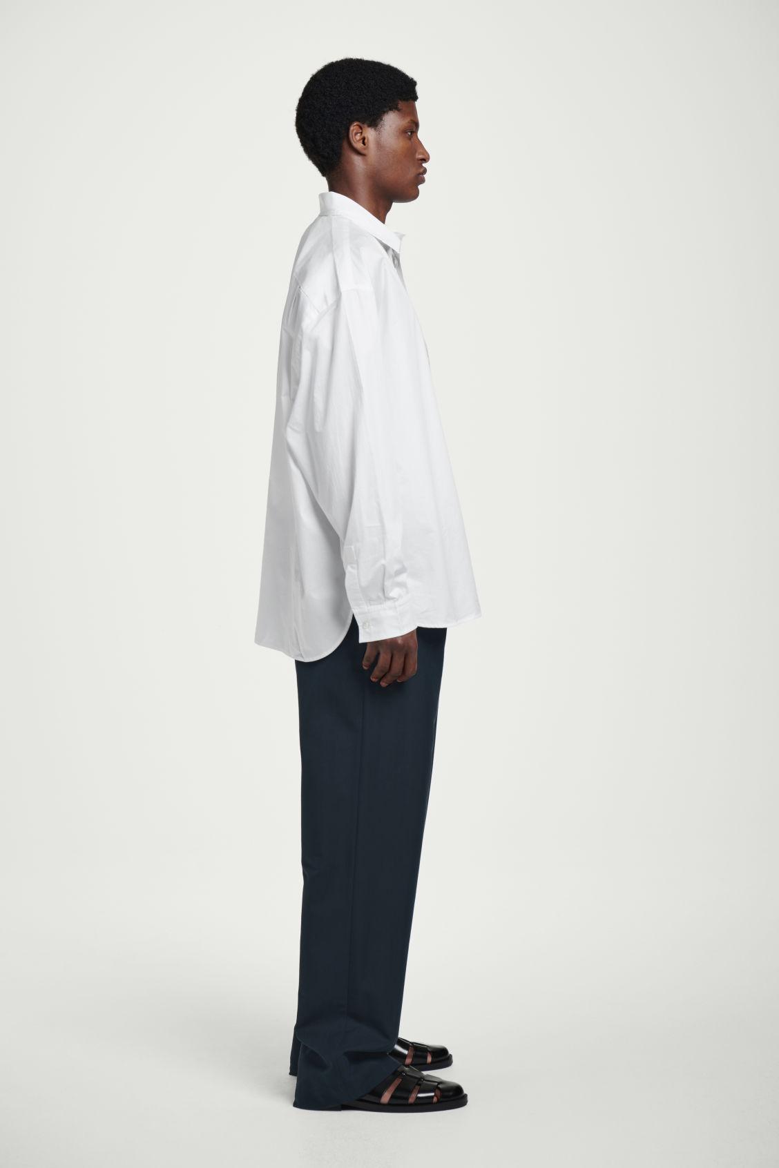WIDE OVERSIZED COTTON OXFORD SHIRT Product Image