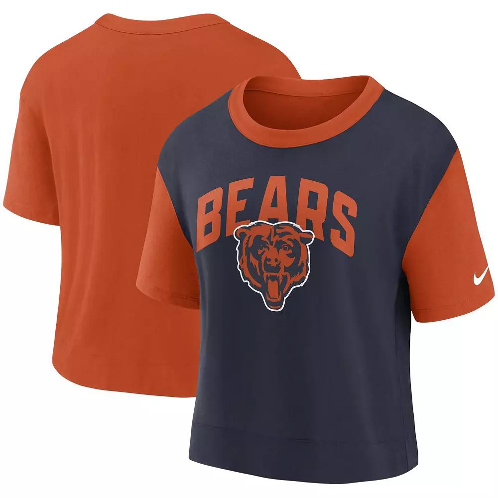 Women's Nike Orange/Navy Chicago Bears High Hip Fashion T-Shirt, Size: XL Product Image