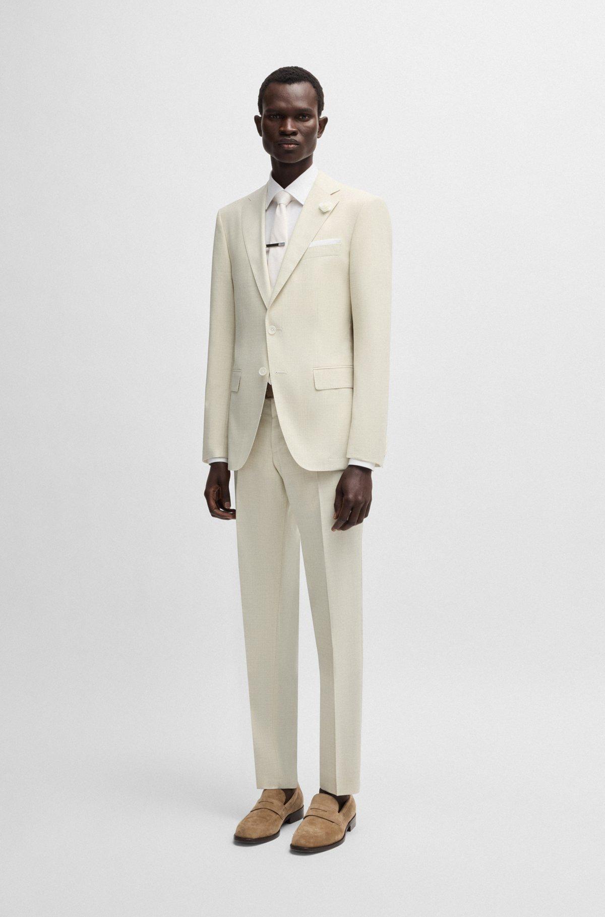 Slim-fit suit jacket in a patterned wool blend Product Image