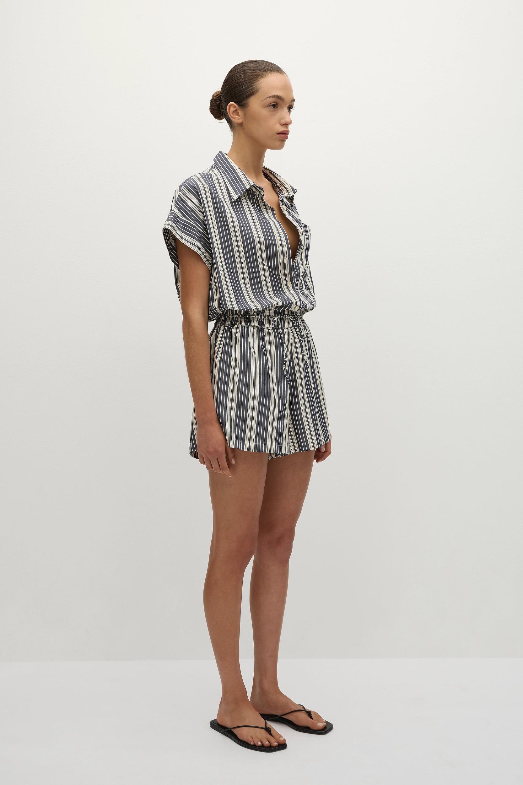 Corah Mini Dress Antique Navy Stripe - Final Sale Product Image
