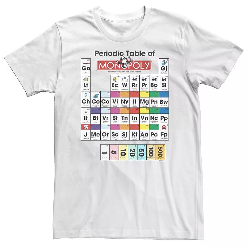 Big & Tall Monopoly Periodic Table Of Monopoly Tee, Men's,  Product Image