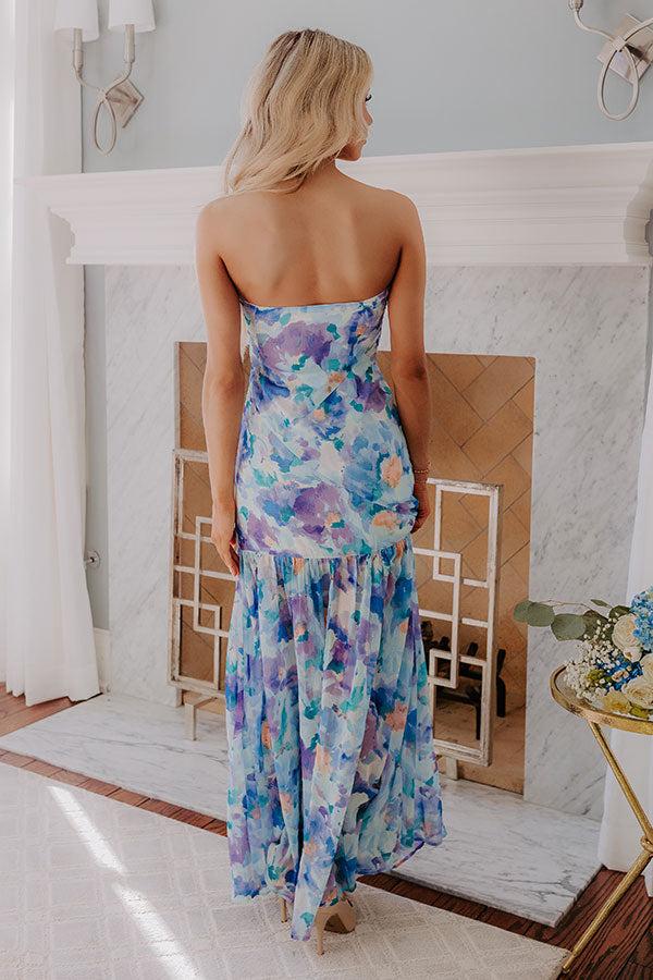 Sunkissed Moment Floral Maxi Dress in Periwinkle Product Image