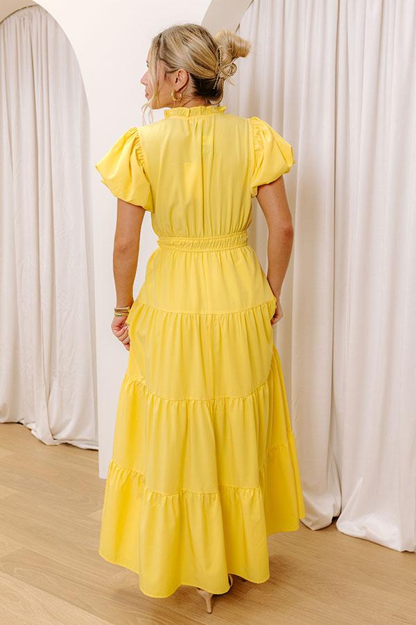 Simply Sweet Maxi Dress in Yellow Product Image