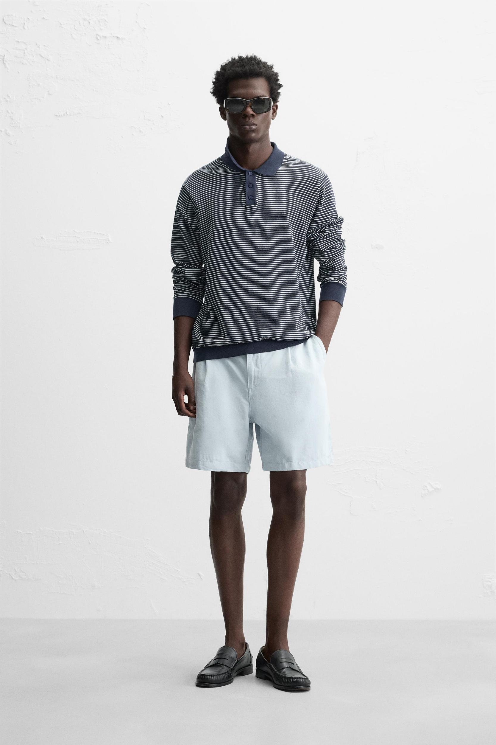WASHED PLEATED SHORTS Product Image