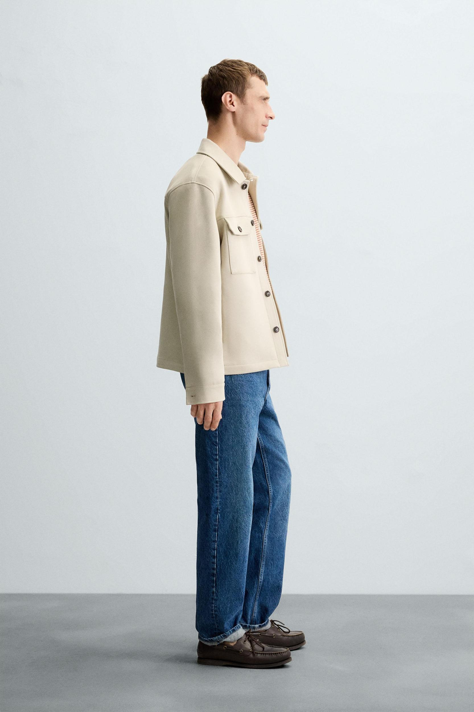 FAUX SUEDE OVERSHIRT Product Image