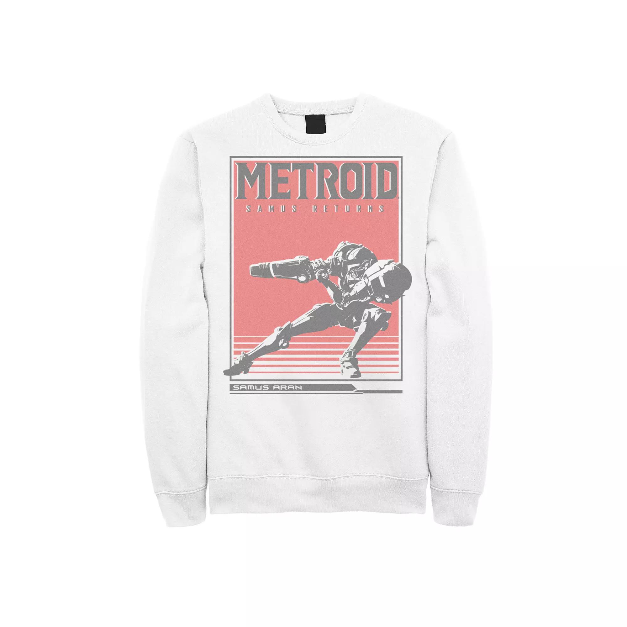 Men's Nintendo Metroid Samus Returns Side Pose Graphic Fleece Pullover,  Product Image