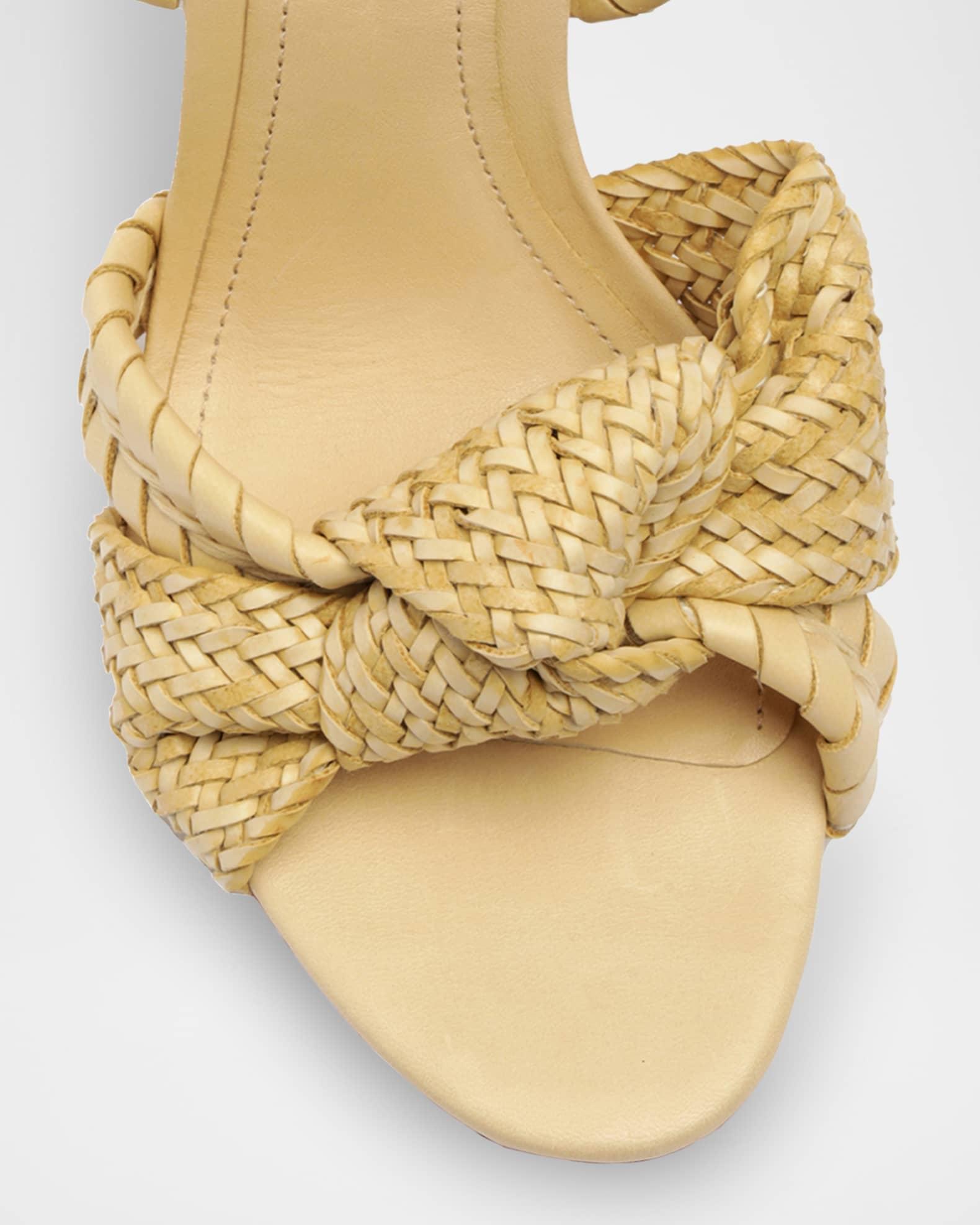 Khari Knotted Leather Ankle-Strap Sandals Product Image