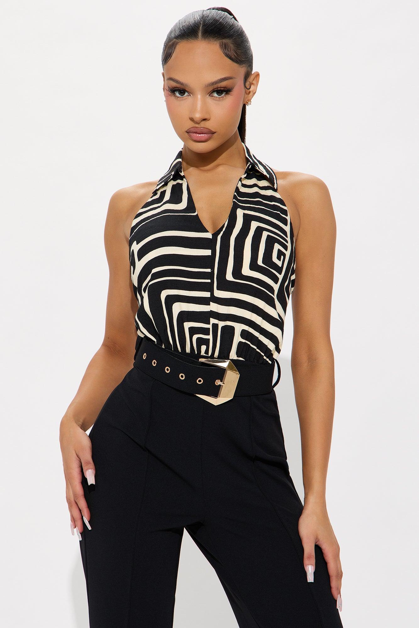 Keep It Classy Jumpsuit - Black/combo Female Product Image