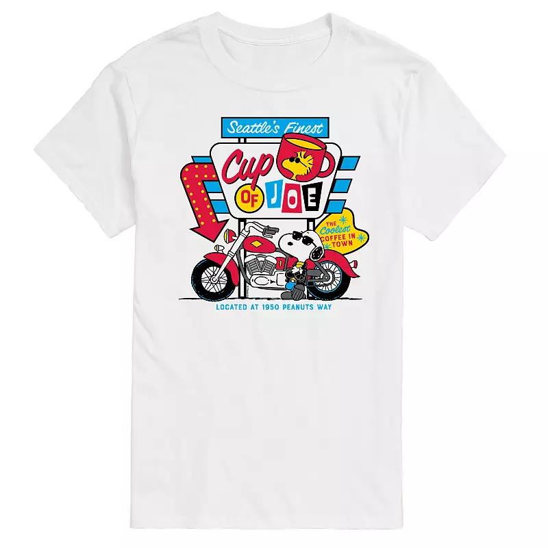 Big & Tall Peanuts Seattle's Finest Cup Of Joe Graphic Tee, Men's,  Product Image