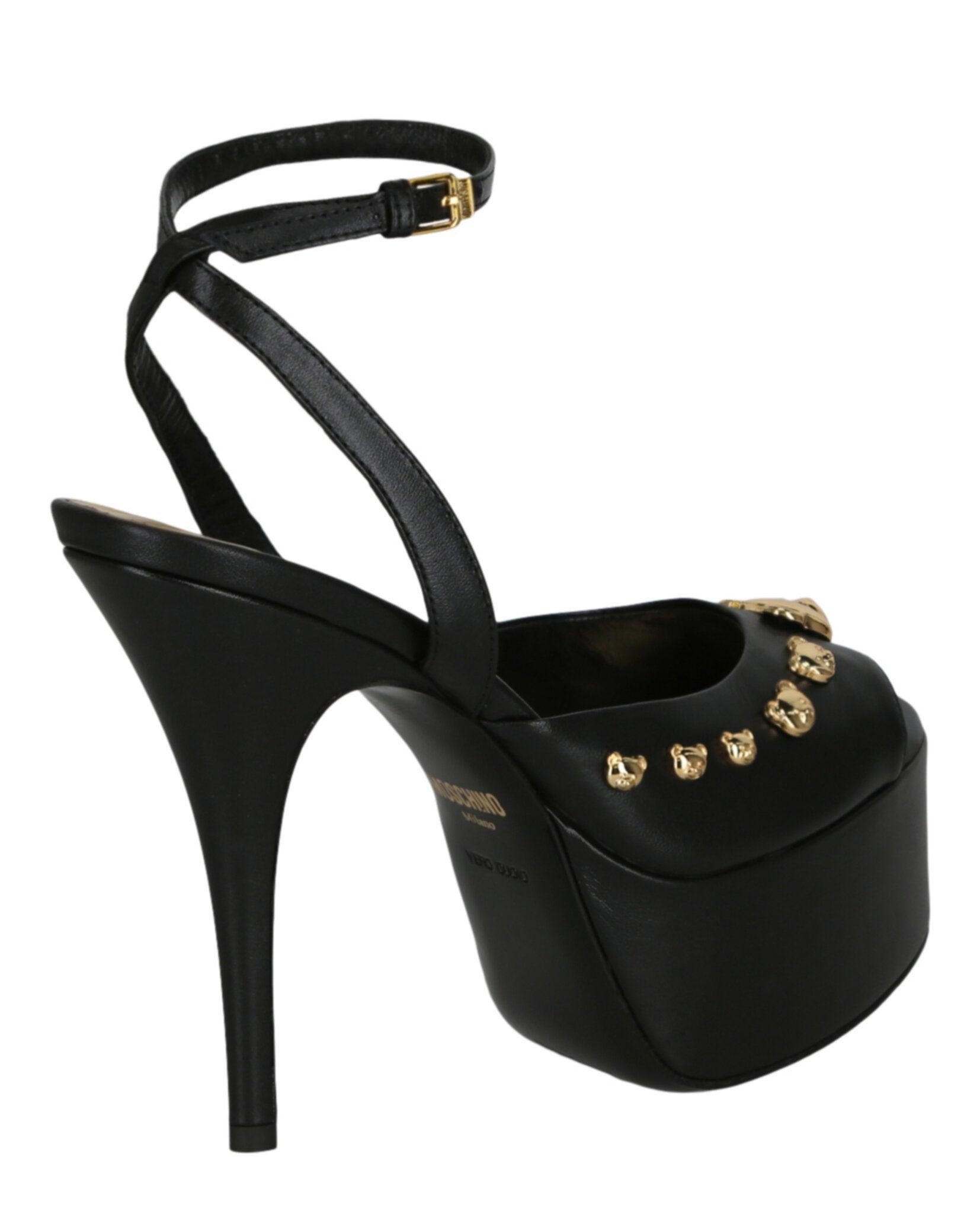 Moschino Teddy Studs Platform Heel Sandals Female Product Image