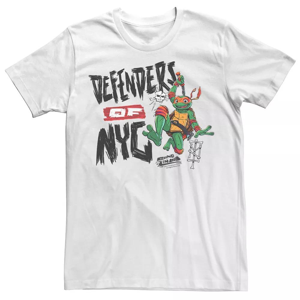 Men's TMNT Mutant Mayhem Defenders Of NYC Graphic Tee, Size: Large, White Product Image