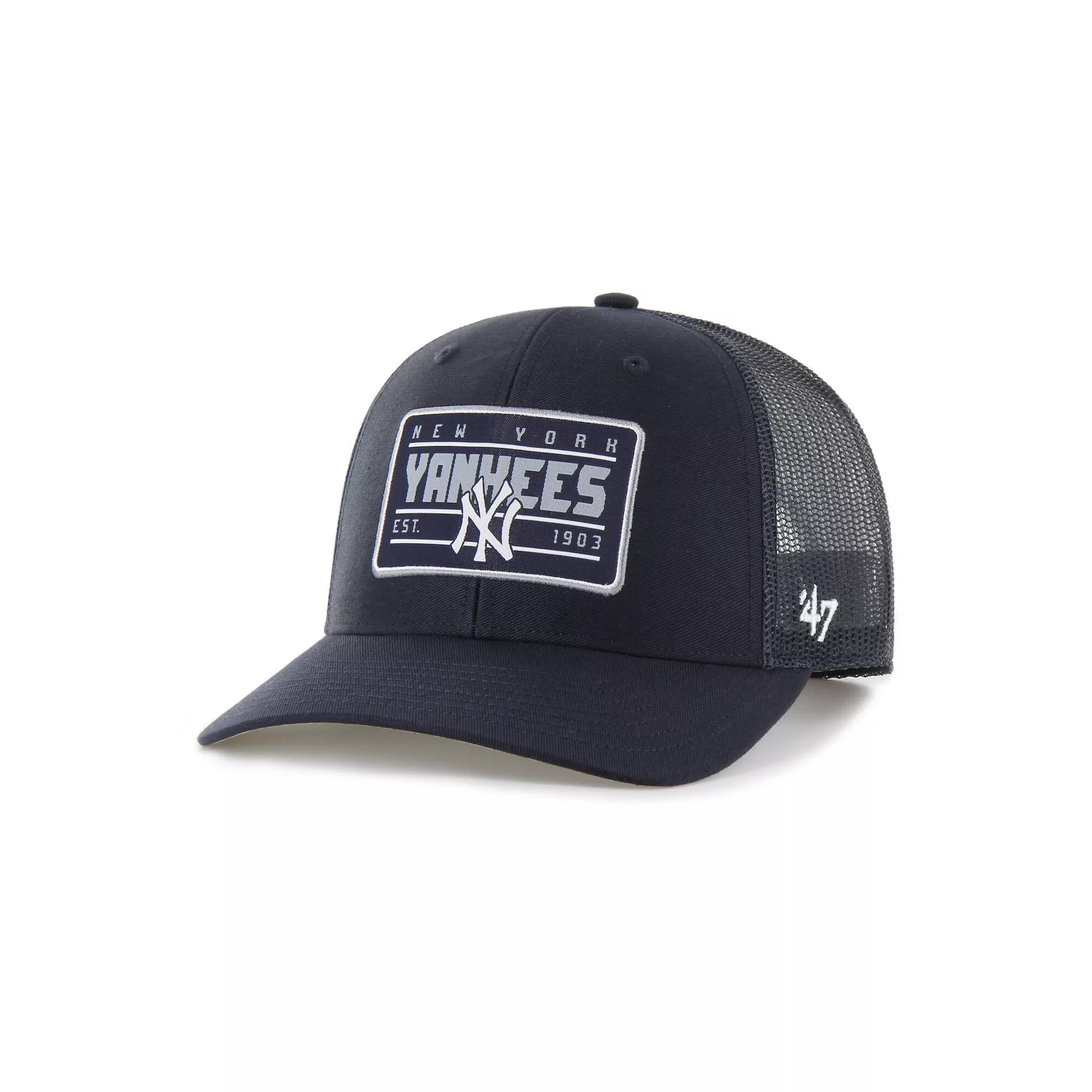 Men's '47 Navy New York Yankees Hardline Trucker Adjustable Hat, Blue Product Image