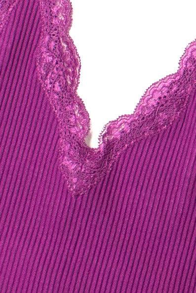 Violet Lace Trim Seamless Cami Product Image