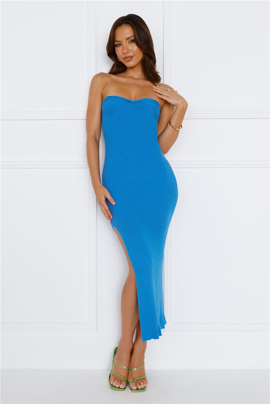 Fabulously You Midi Dress Blue Product Image