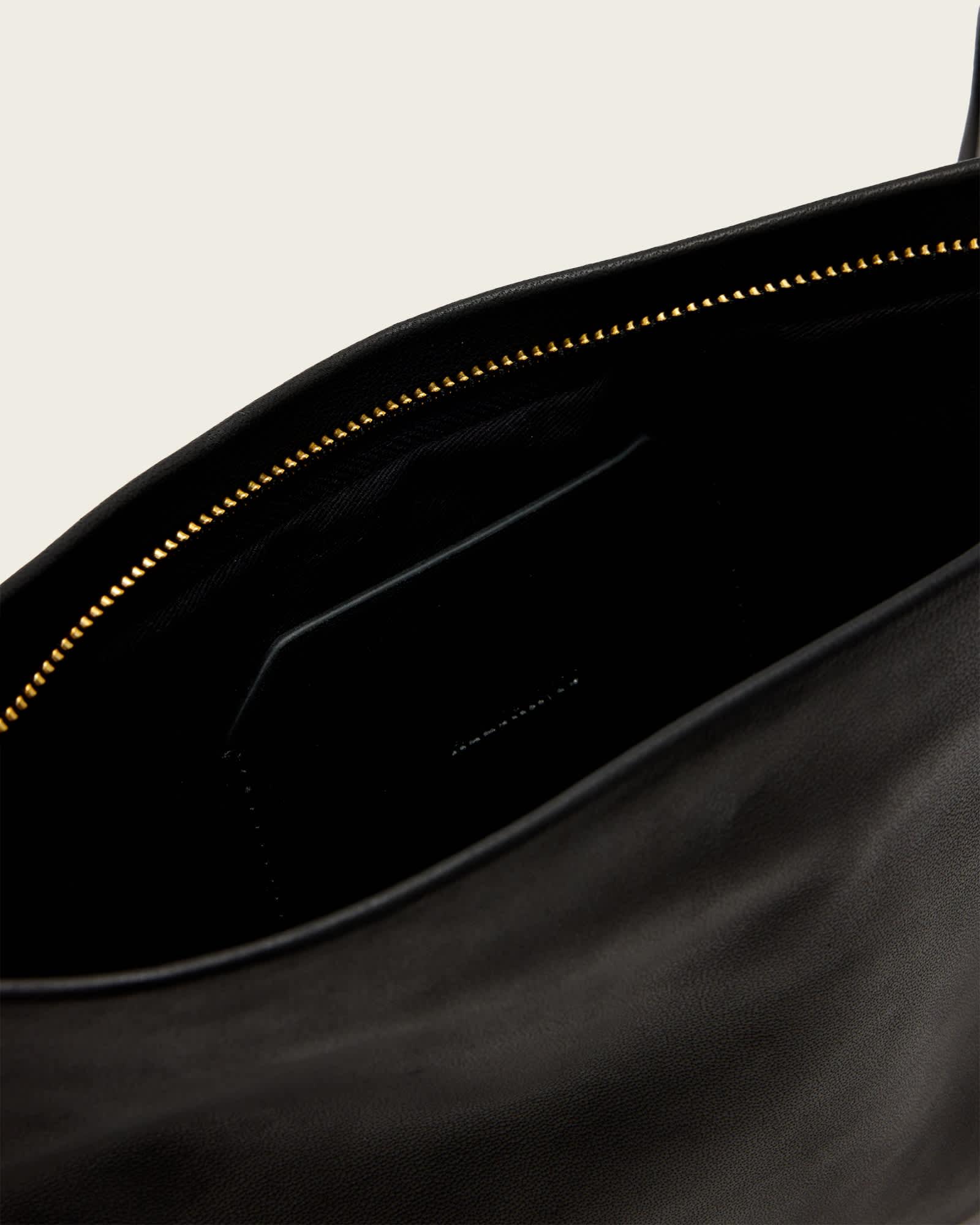 Bettina Leather Clutch Bag Black | ALLSAINTS US Product Image