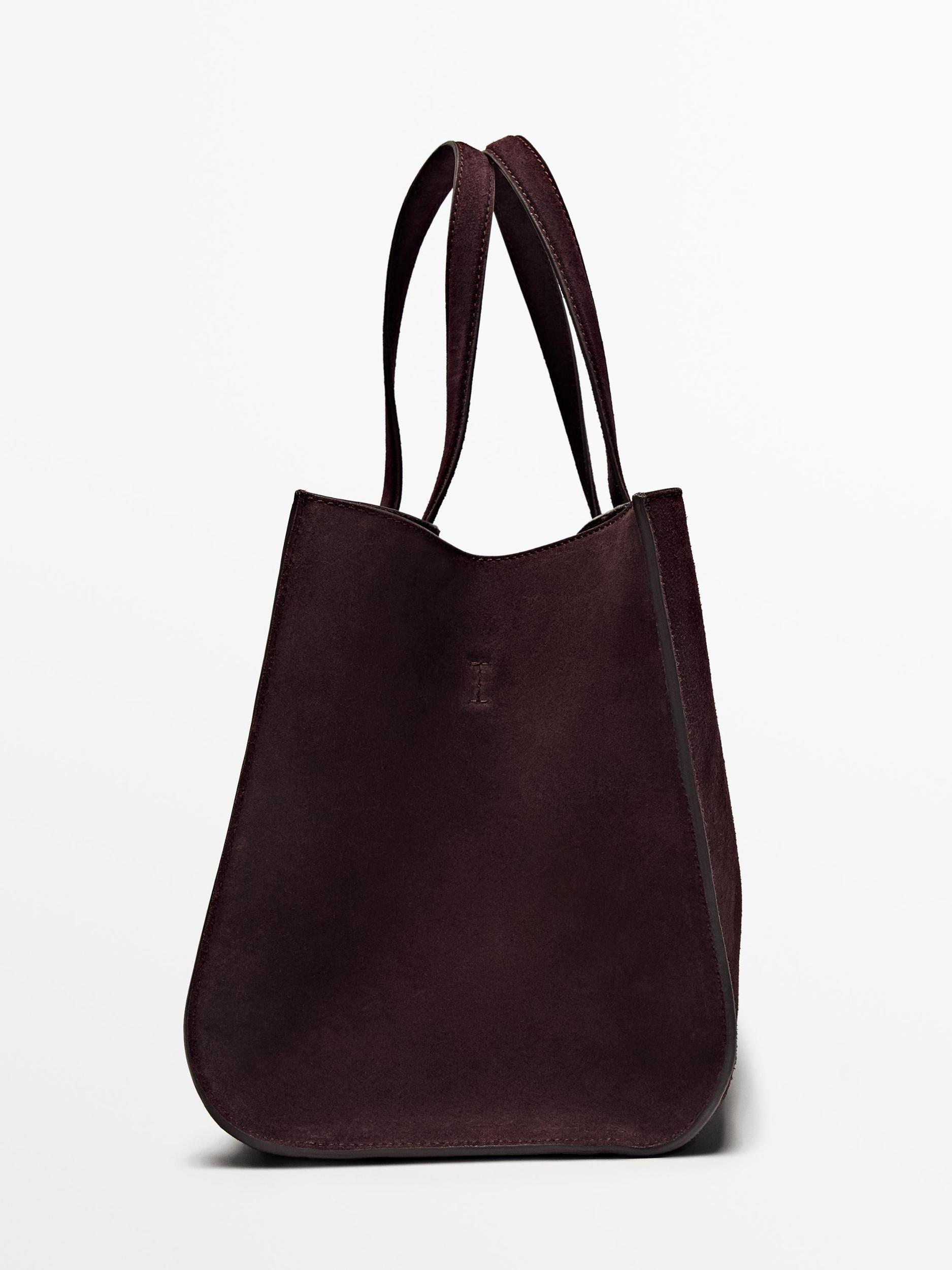 Half icon split suede bag Product Image