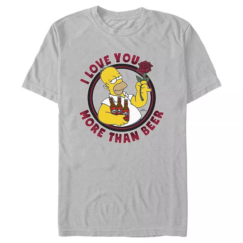 Men's The Simpsons Love And Beer Tee Graphic Tee,  Product Image