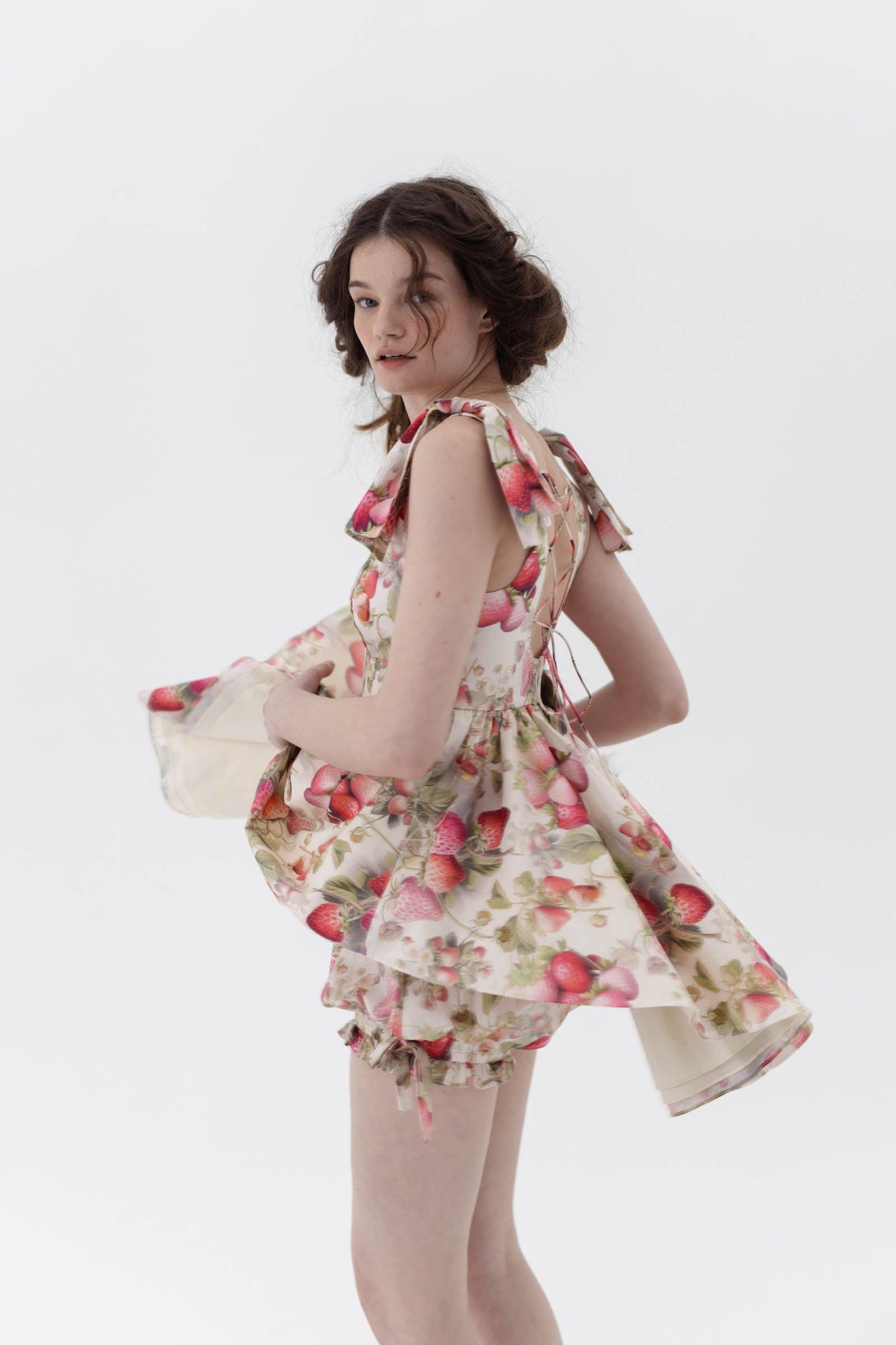 The Strawberry Cream Farmers Market Dress Product Image