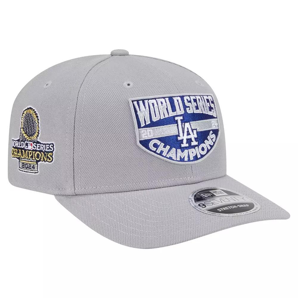 Men's New Era Gray Los Angeles Dodgers 2024 World Series Champions 9SEVENTY Adjustable Hat, Grey Product Image