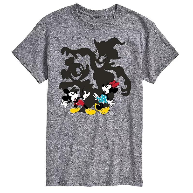Disney's Mickey Mouse & Friends Big & Tall Mickey Minnie Scared Shadows Graphic Tee, Men's,  Product Image