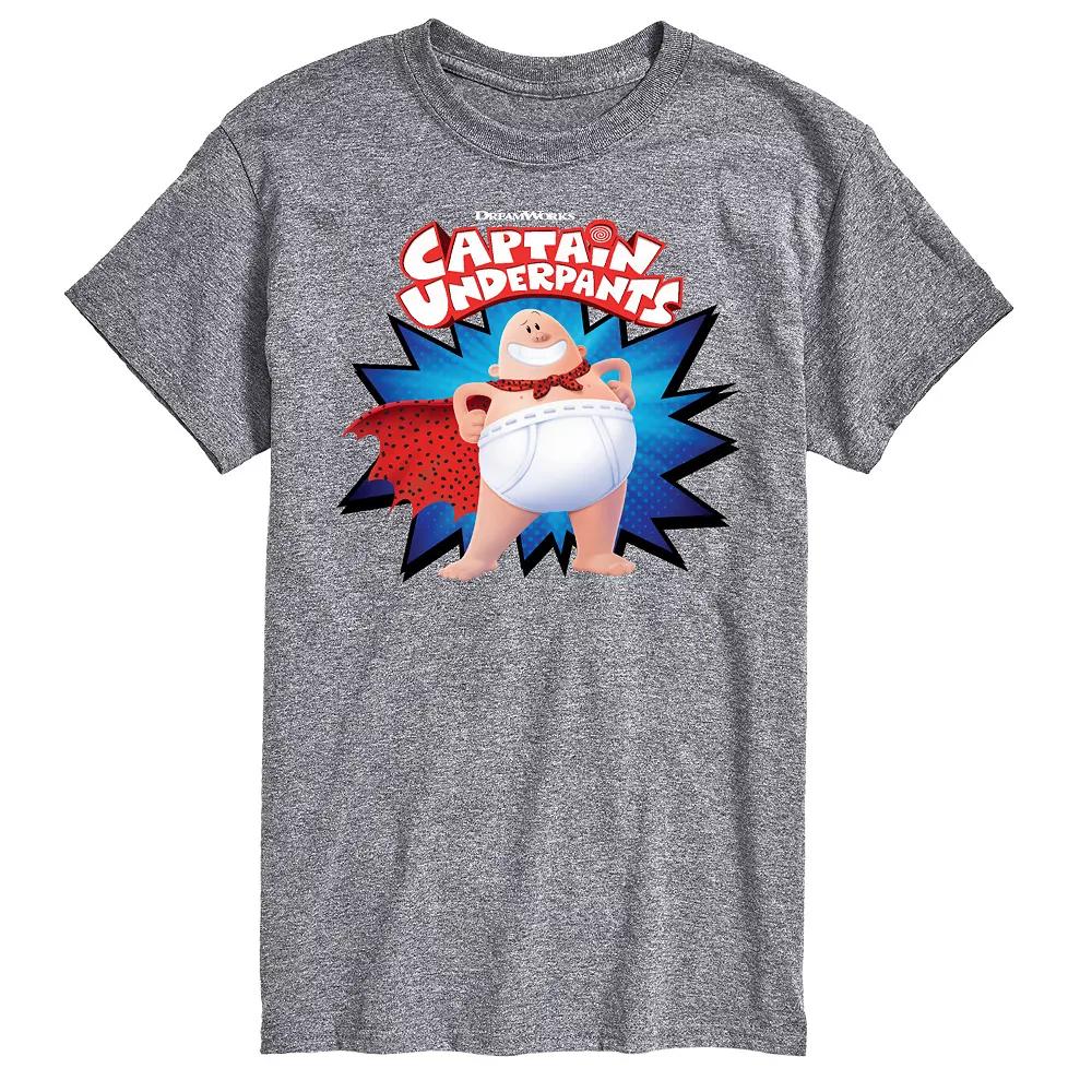Big & Tall Captain Underpants Logo Graphic Tee, Men's,  Product Image