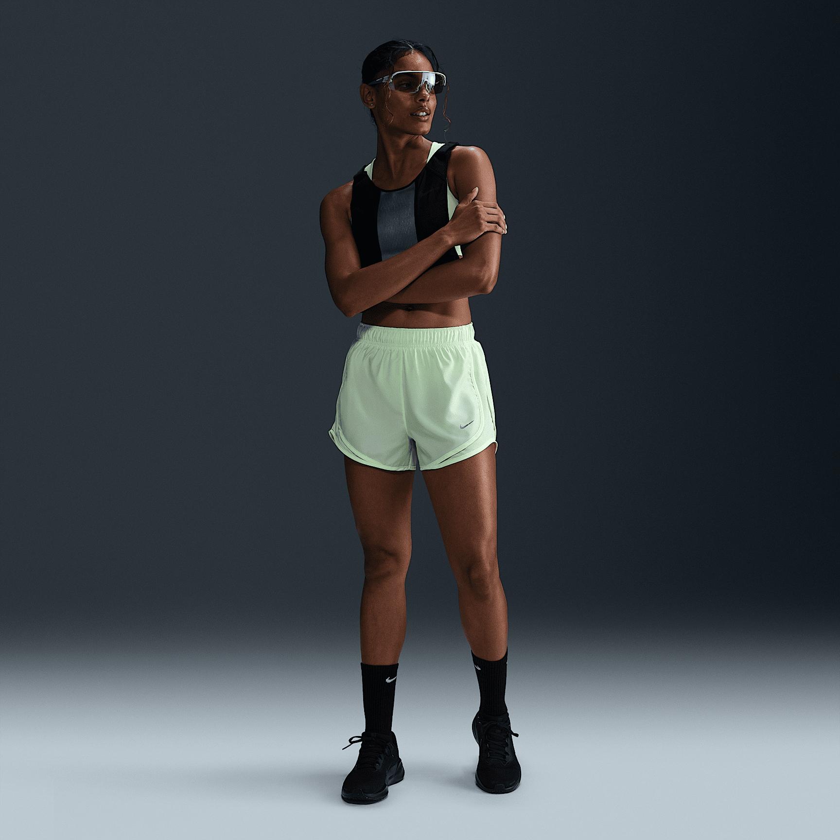 Nike Womens Tempo Dri-FIT Mid-Rise Brief-Lined Running Shorts | HM6096-675 Product Image