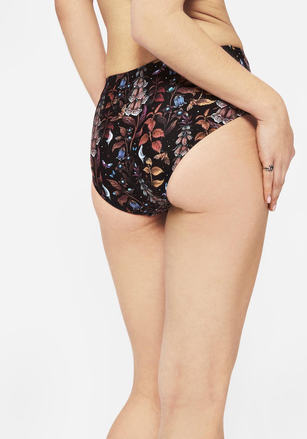 Foxglove Floral Print Swim Bottoms Product Image