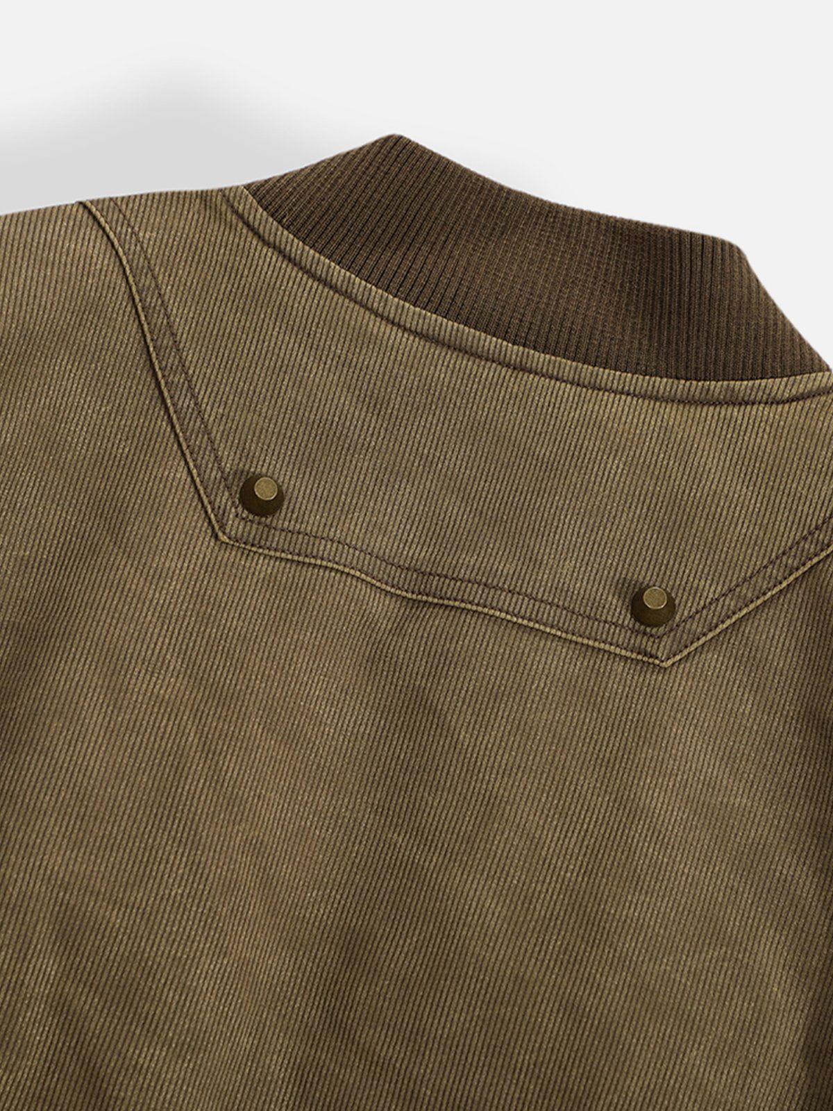 Aelfric Eden Deconstructive Patchwork Washed Bomber Jacket Product Image