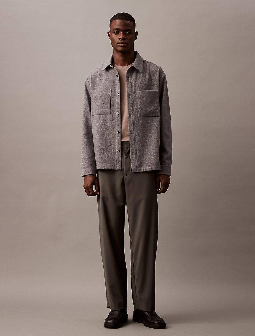 Wool Blend Relaxed Shirt Jacket Product Image