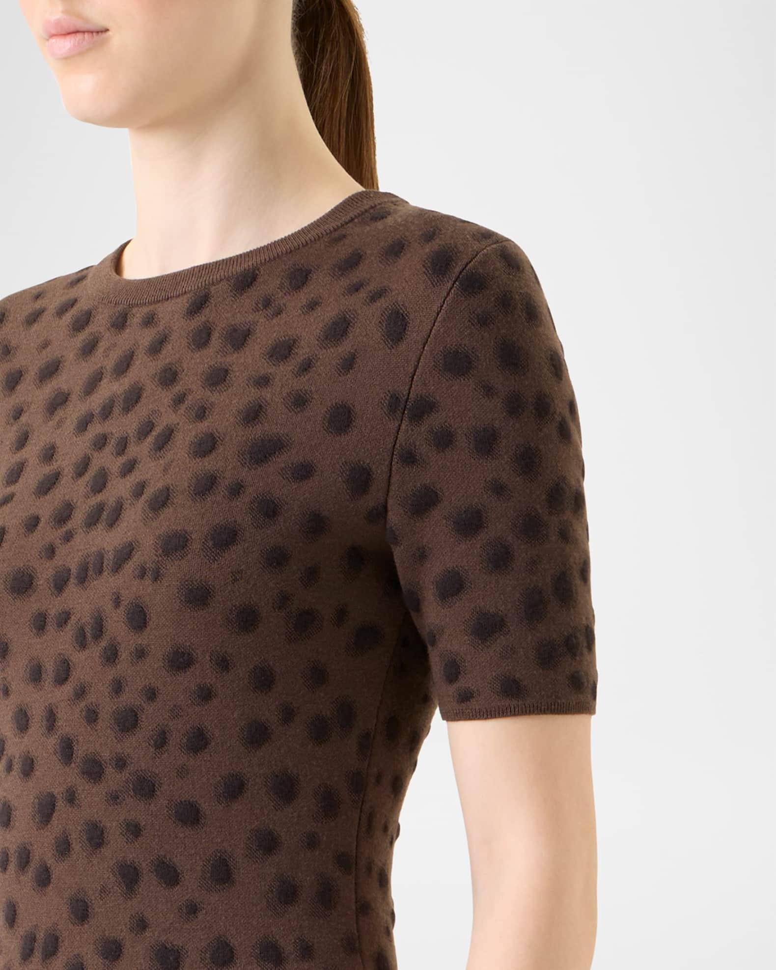 Leopard Jacquard Knit Merino Wool Sweater Product Image