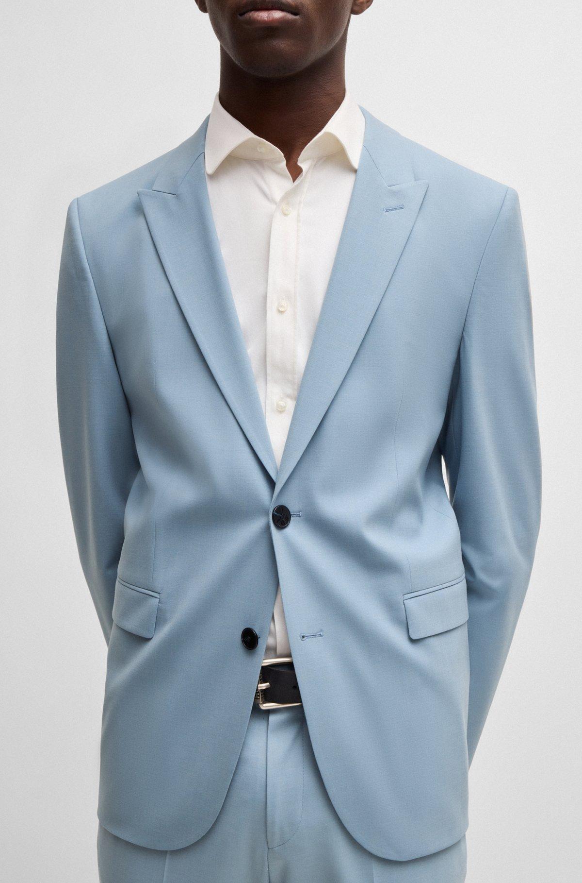Extra-slim-fit blazer in wool-blend poplin Product Image