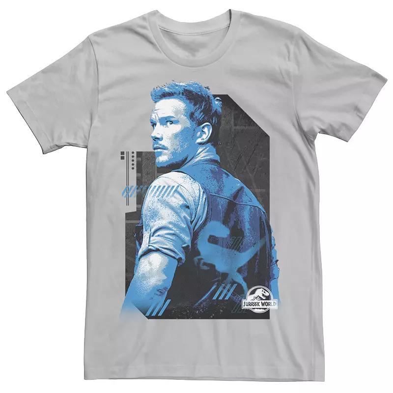 Men's Jurassic World Owen Blue Tone Portrait Tee,  Product Image