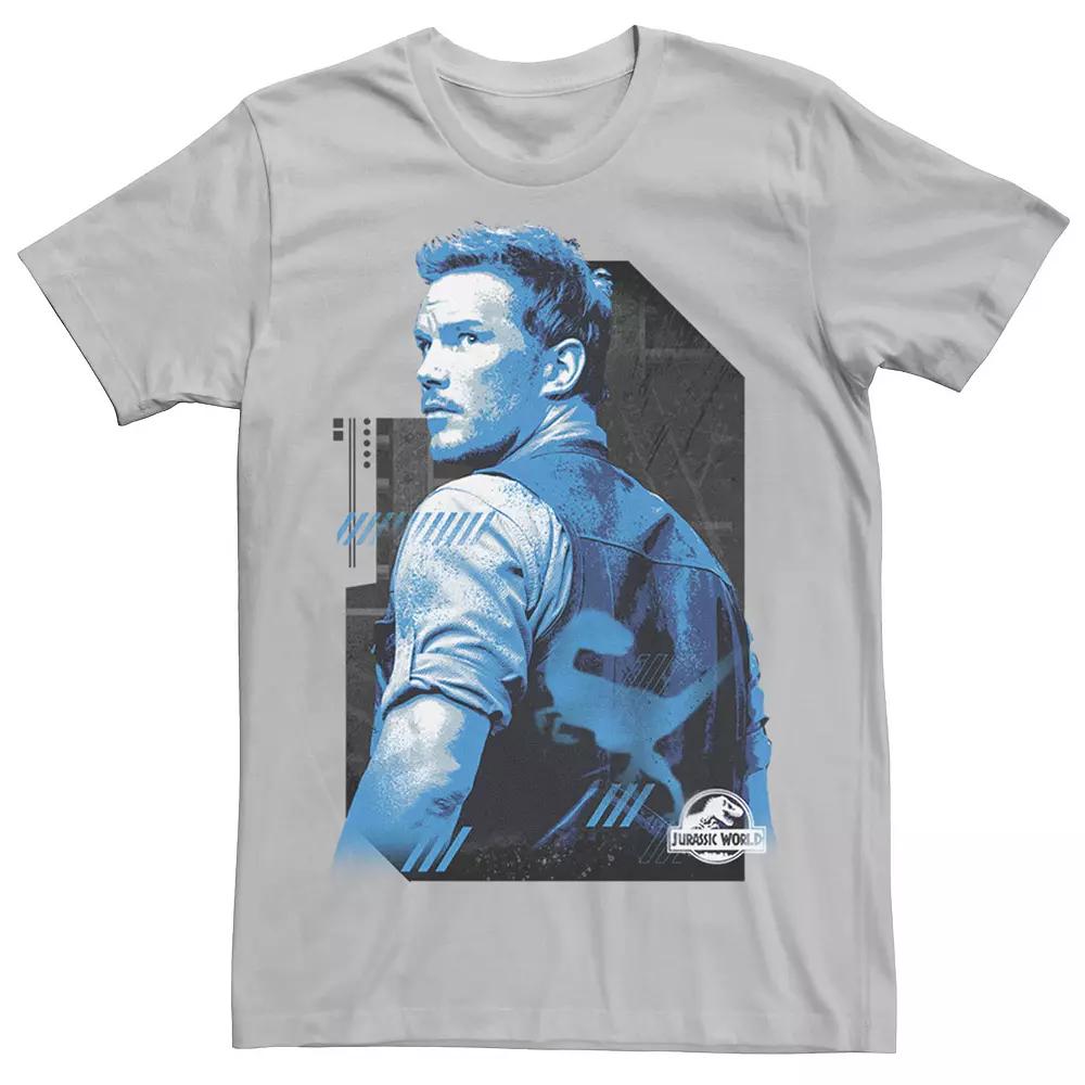 Men's Jurassic World Owen Blue Tone Portrait Tee,  Product Image