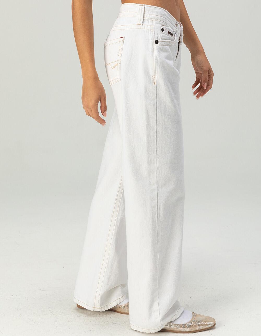 BDG Urban Outfitters Kayla Low Rise Slouchy Womens Boyfriend Jeans - WHITE Product Image