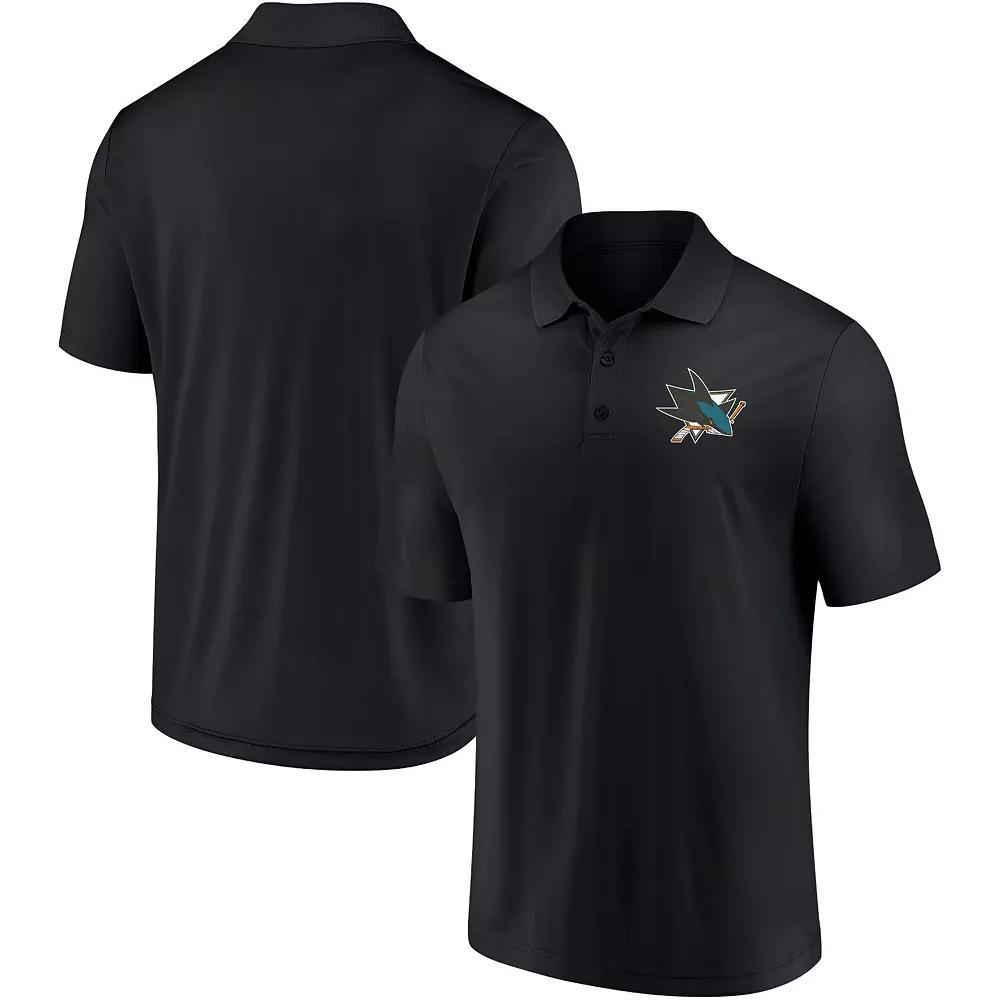 Men's Fanatics Branded Black San Jose Sharks Winning Streak Polo, Size: XL, Sks Black Product Image