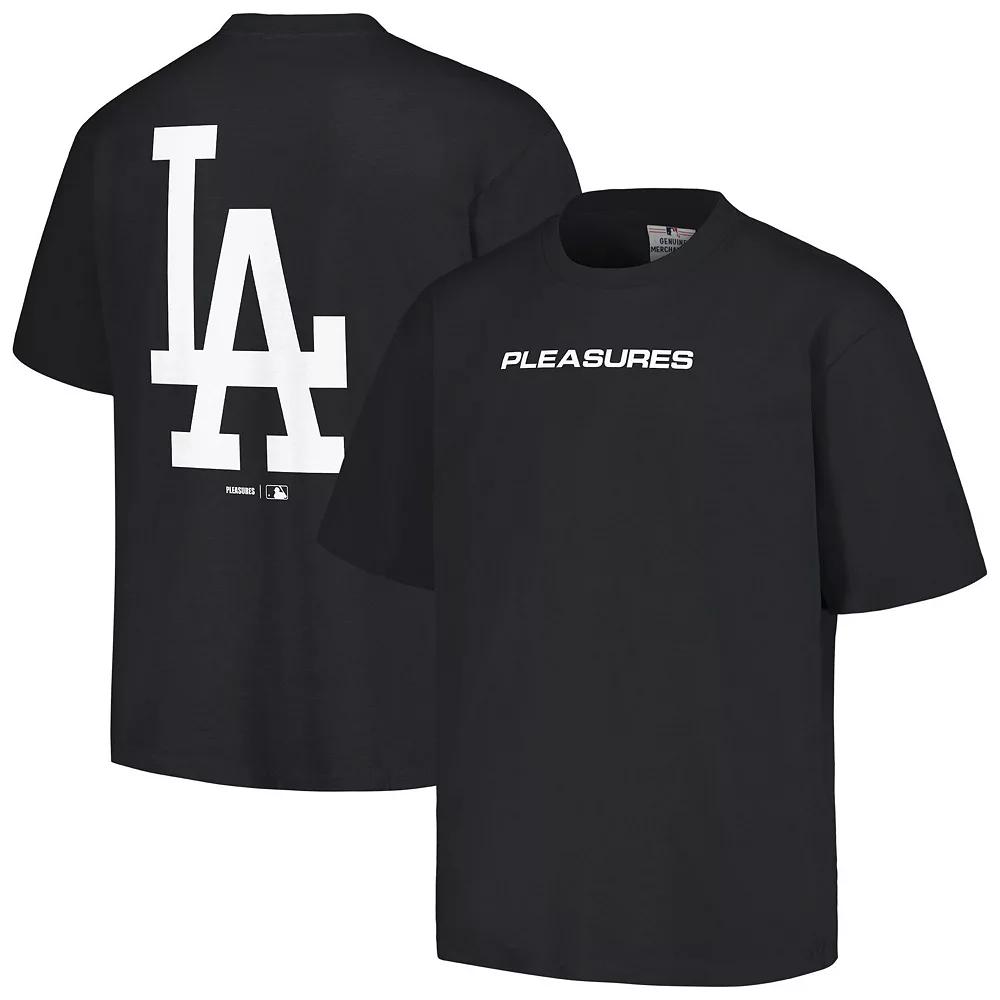 Men's PLEASURES Black Los Angeles Dodgers Ballpark T-Shirt,  Product Image