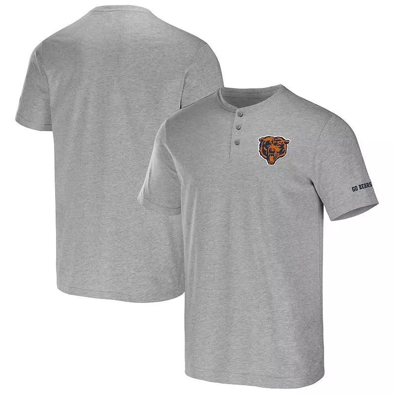 Men's NFL x Darius Rucker Collection by Fanatics Heather Gray Chicago Bears Henley T-Shirt,  Product Image
