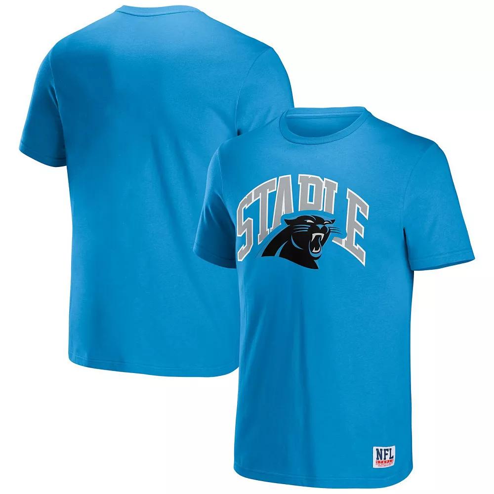 Men's NFL x Staple Blue Carolina Panthers Logo Lockup T-Shirt,  Product Image