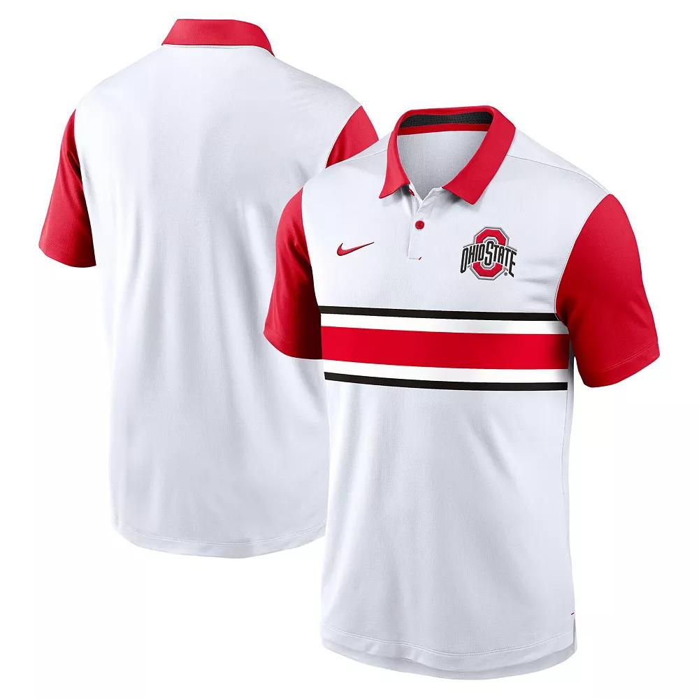 Men's Nike White Ohio State Buckeyes Vapor Performance Polo, Size: Medium Product Image