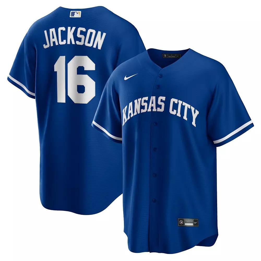 Men's Nike Bo Jackson Royal Kansas City Royals Alternate Cooperstown Collection Replica Player Jersey, Size: 2XL, Blue Product Image