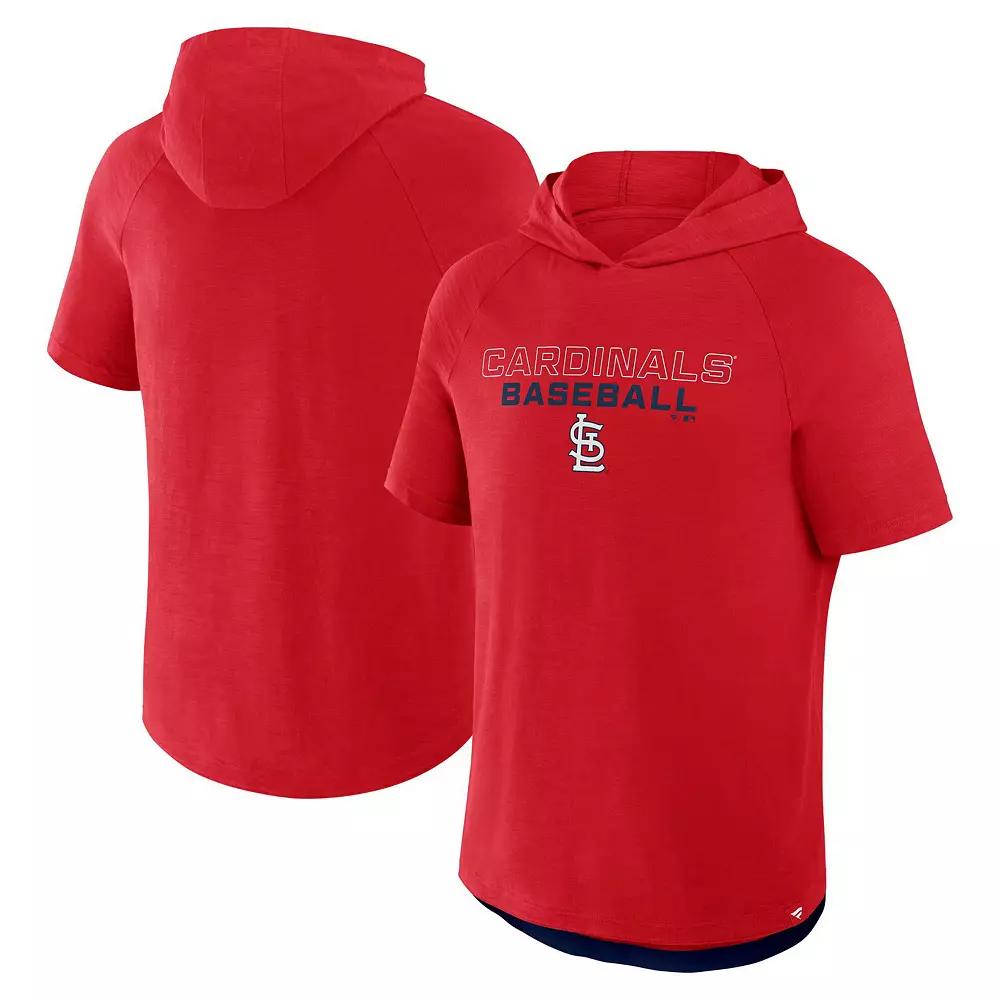 Men's Fanatics Navy Boston Red Sox Clubhouse Optimal Play Raglan Short Sleeve Pullover Hoodie,  Product Image