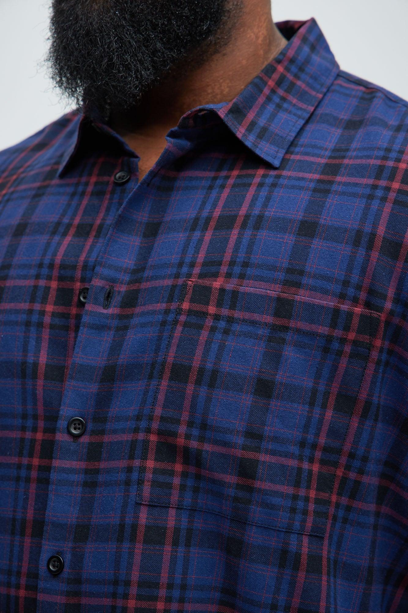 Bonad Plaid Shirt - Blue/combo Male Product Image