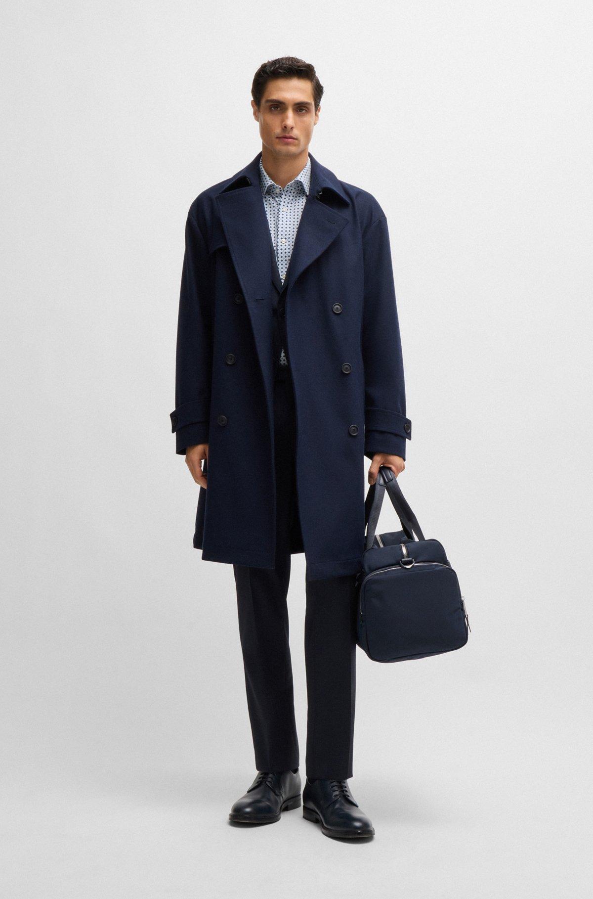 Slim-fit shirt in printed performance-stretch fabric Product Image