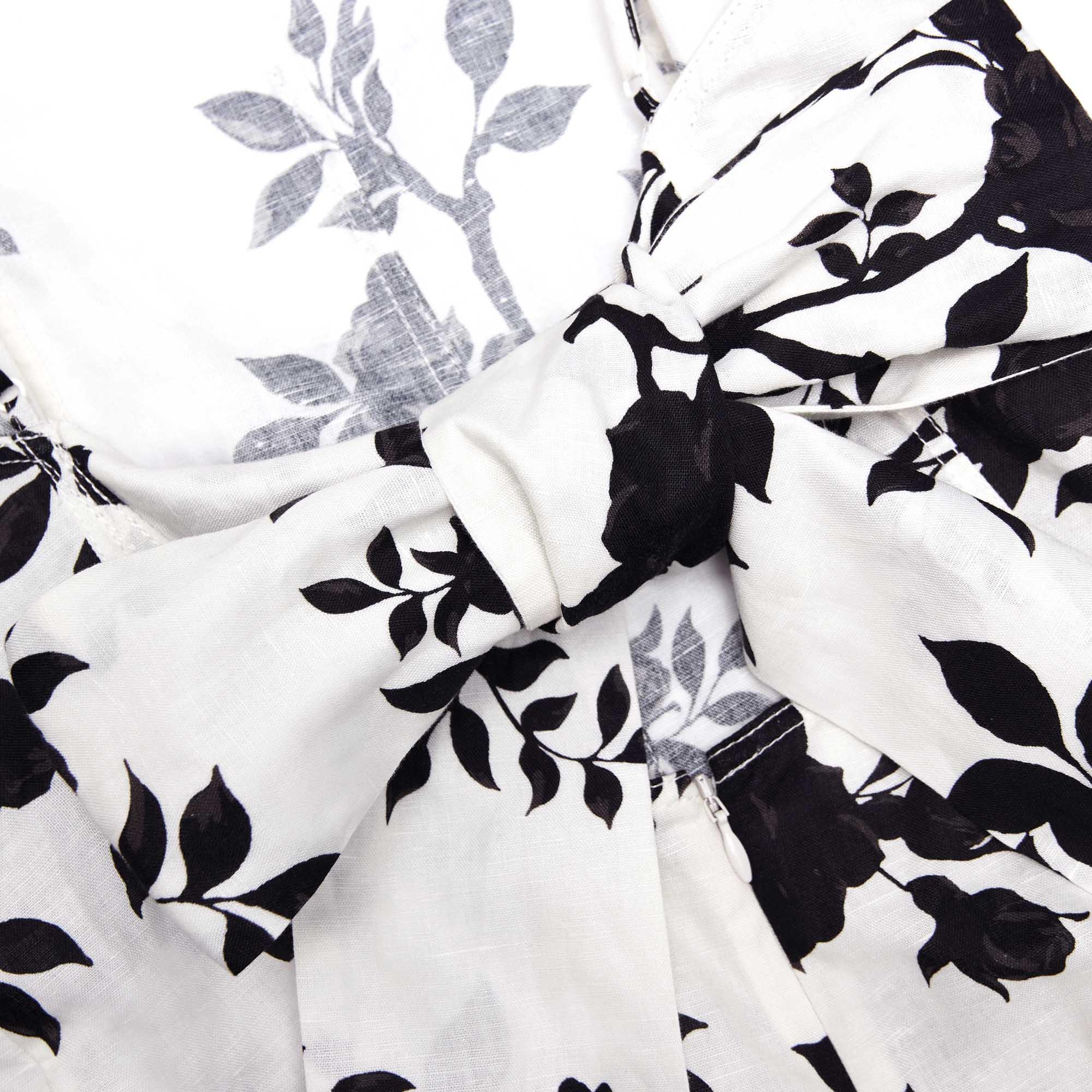Floral Print Linen Mini Dress Product Image
